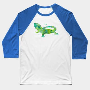 Bearded Dragon Watercolor Painting Baseball T-Shirt